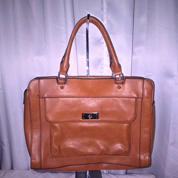MERONA LEATHER 3 DEVIDER SATCHEL LARGE BAG - Picture 1 of 15